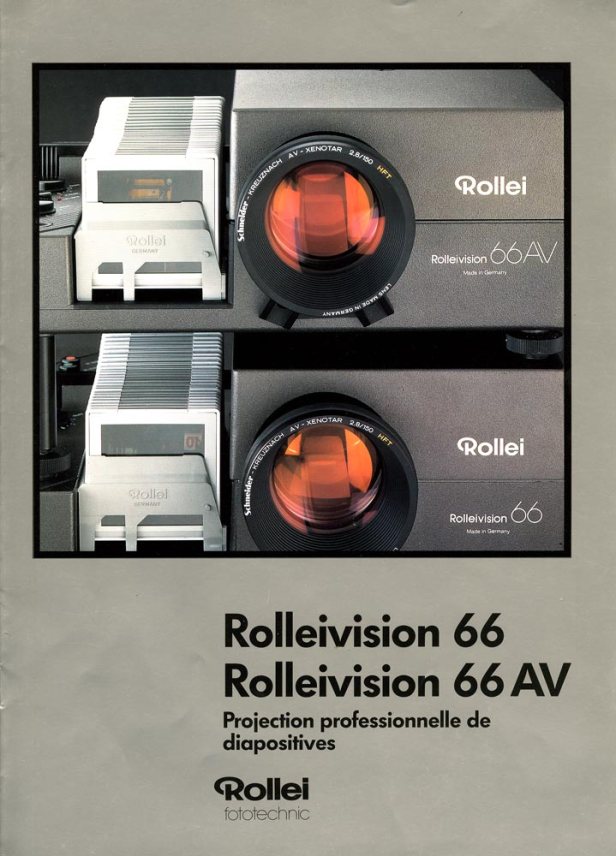 Rollei catalogue Rolleivision 66 1989 - A4 8 pages sur la projection 6x6 - 10€